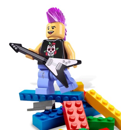 Lego rocker mascot